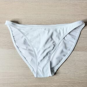 Andie x Demi Moore The Tropez Bikini Bottom Flat White Swim Low Rise Small NWT